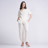 Noir Set of 3 - Shirt, Slip Top & Pants - Ecru